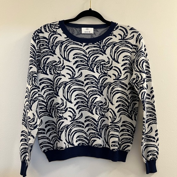 ALLUDE Crew neck cotton silk sweater M7. - Picture 6 of 7